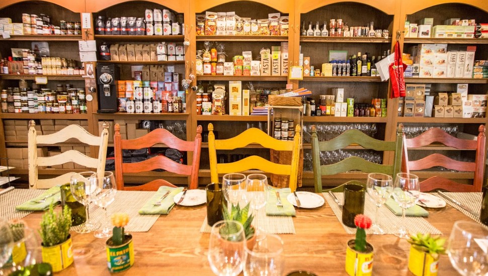 A table inside the Talulas restaurant.