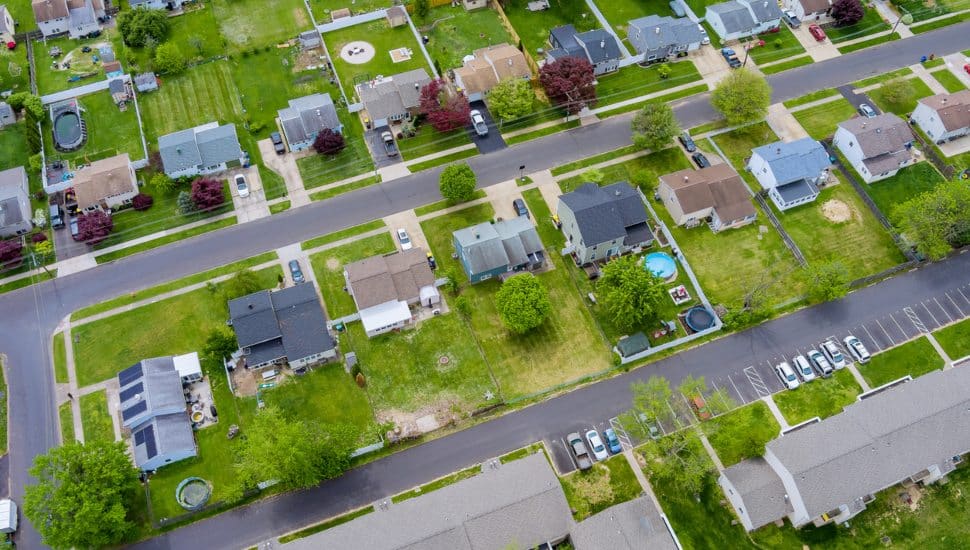 An aerial view of Bensalem.