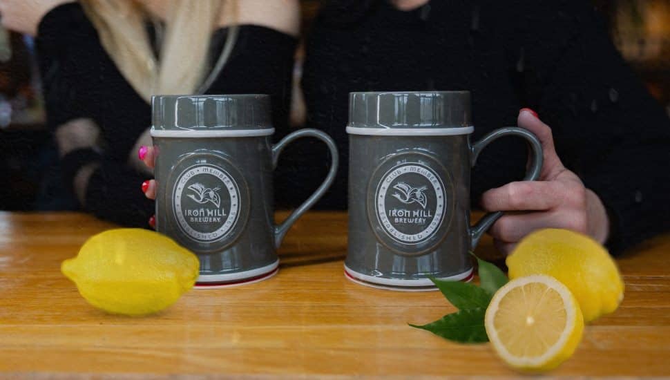 Iron Hill mugs and some lemons.