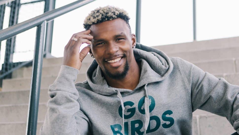 Eagles cheerleader James LeGette.