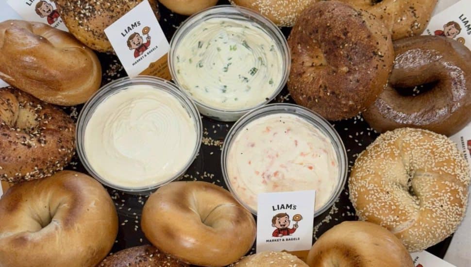 Bagels and spreads.