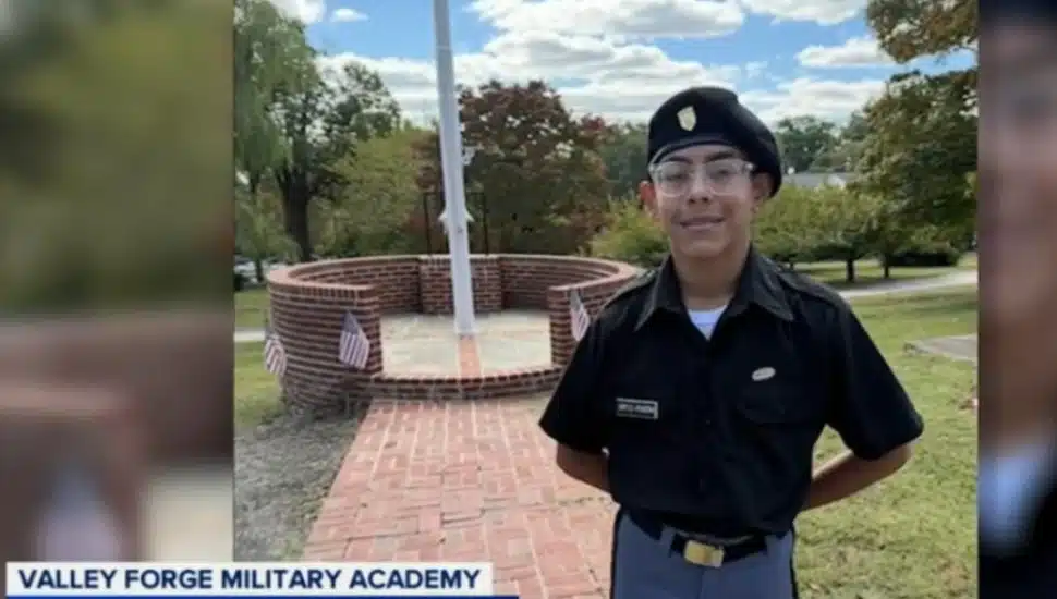 Anthony Ortiz Rivera, a seventh-grade cadet at Valley Forge Military Academy.