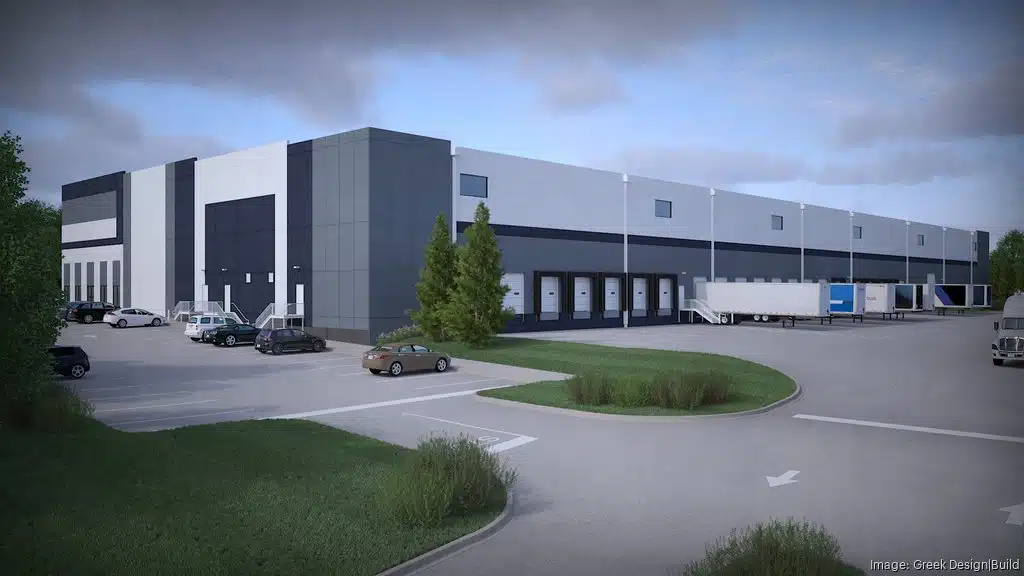 A rendering shows the planned 81,000-square-foot industrial building in Ridley Township.