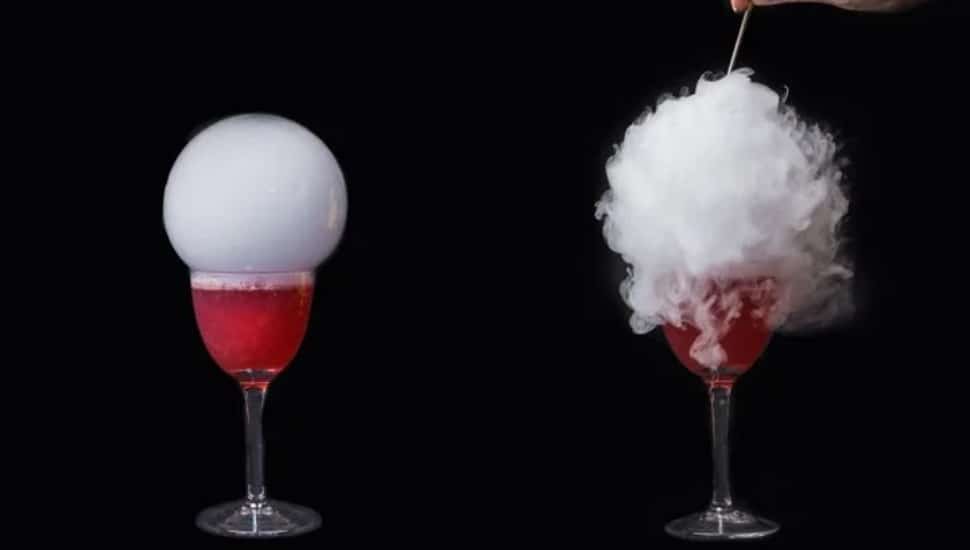 A unique cocktail is created with a flavor blaster at Jade Rabbit in Wayne.