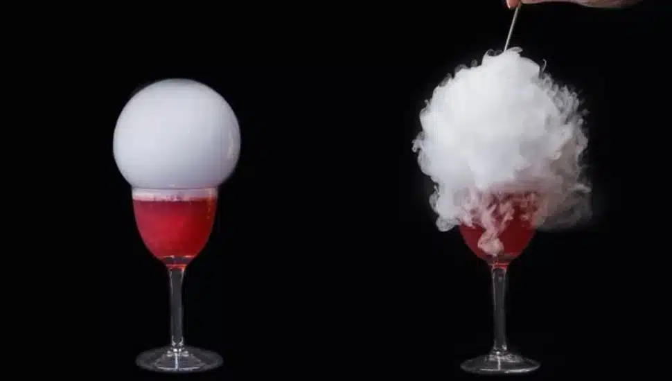 A unique cocktail is created with a flavor blaster at Jade Rabbit in Wayne.