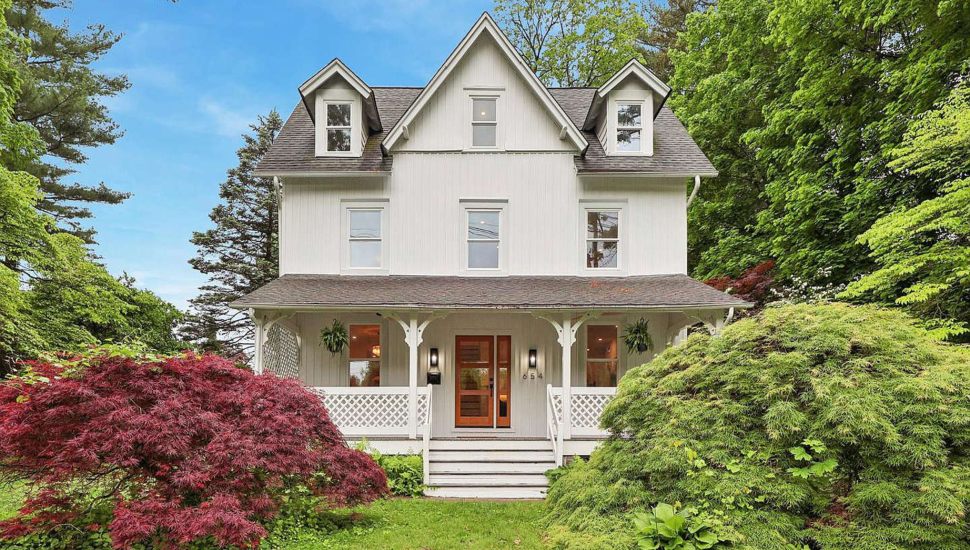 This 1890 modern Victorian farmhouse is for sale in Radnor.