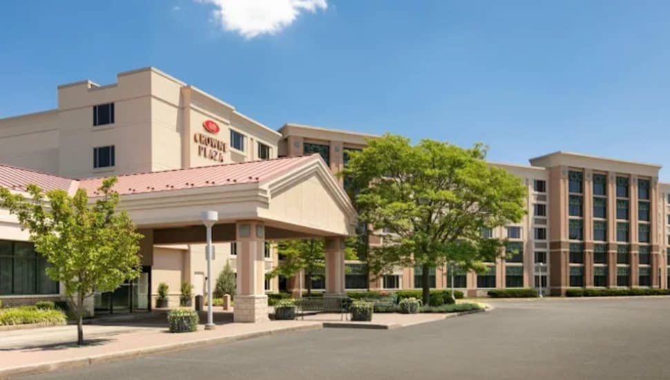The Crowne Plaza Hotel.