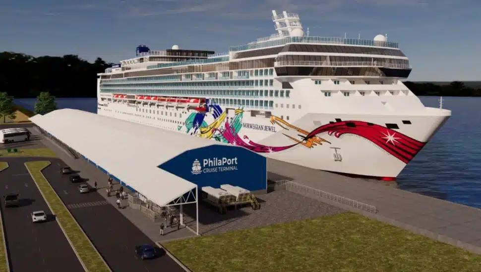 An artist rendering of a new cruise ship terminal to be built in Tincium Township.