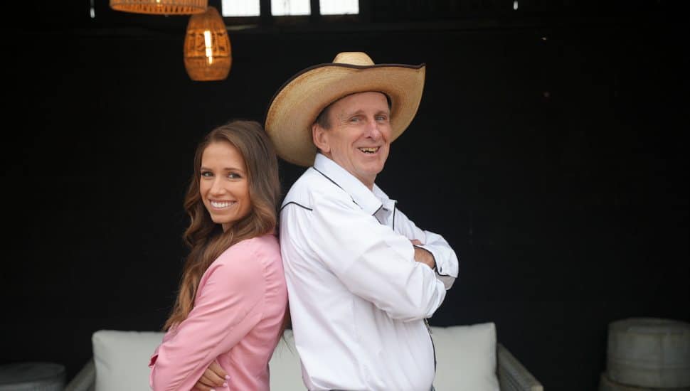 The father-daughter team on the Flipping Farms show.