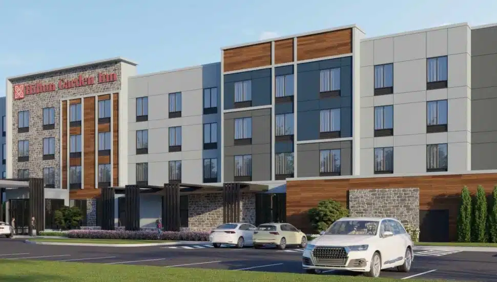 A rendering of the new Hilton Garden Inn Media in Middletown, which opens next week.