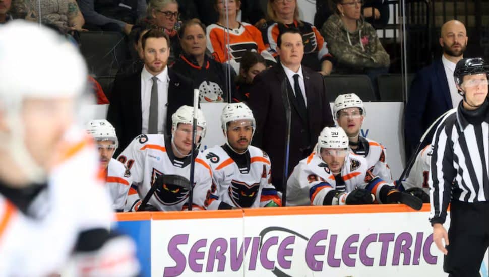 Terrence Wallin with the Flyers team.