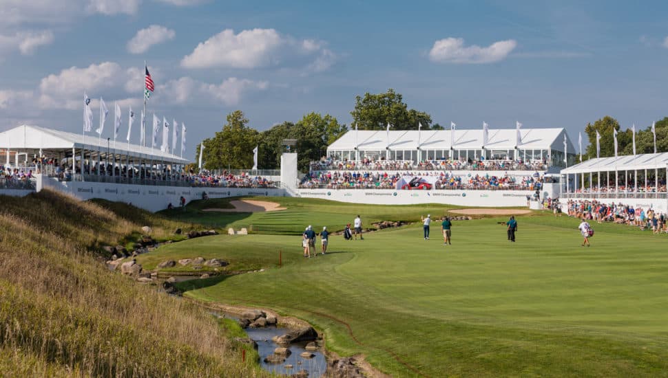 18th hole at Aronimink Golf Club.