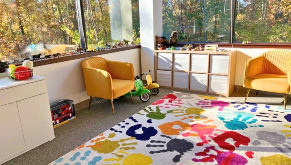 Room in pediatric mental health clinic.