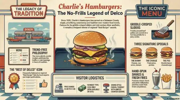 Charlie's Hamburgers Infographic.