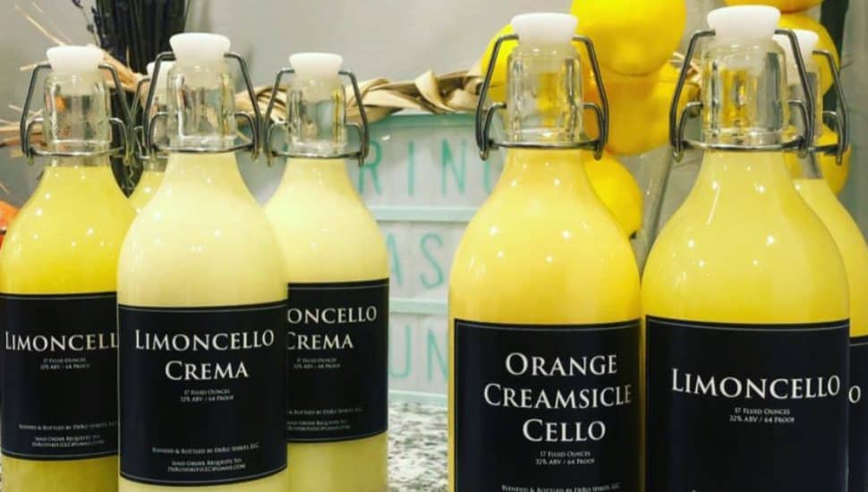 Bottles of DeRo Premium Cello.