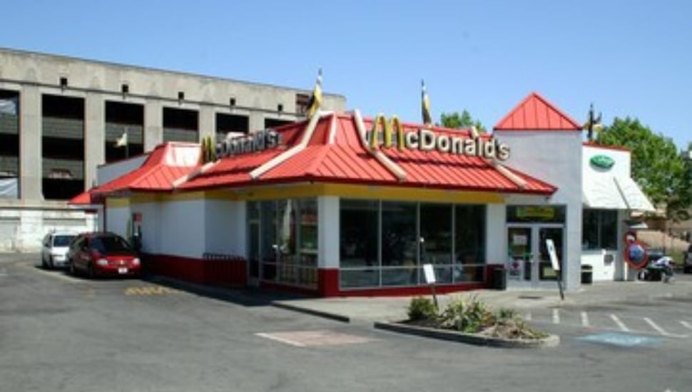 The former McDonald's at 1201-19 N. Broad Street. The property was recently purchased by Temple University.