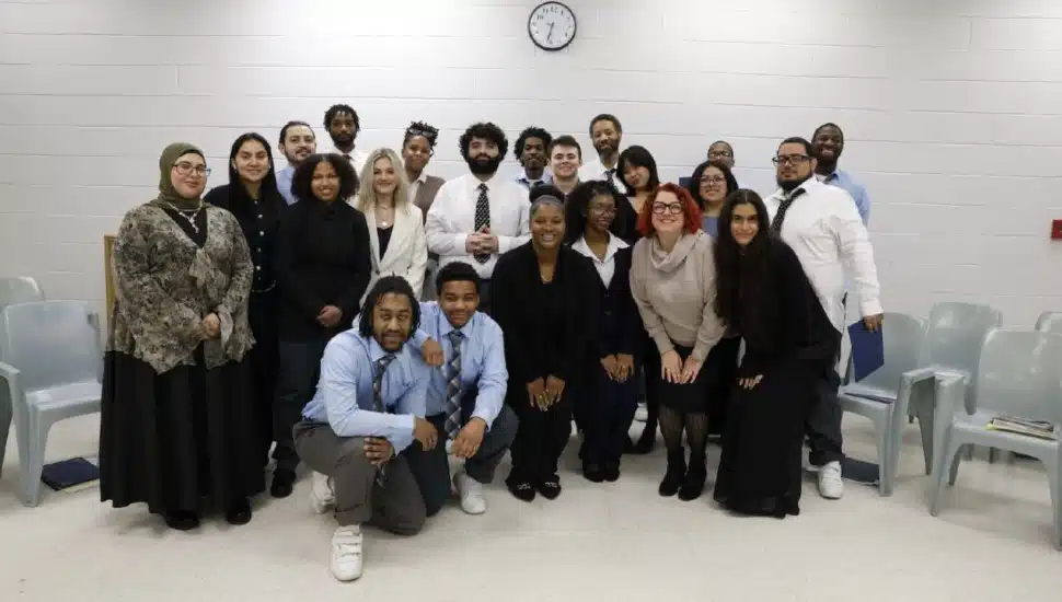 Twenty students — 10 from Penn State Brandywine and 10 incarcerated at a nearby county jail — studied public speaking during a semester-long course offered through the Inside-Out Prison Exchange Program.