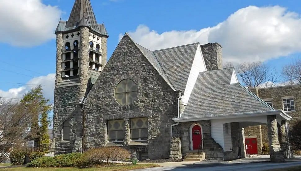 The Chambers Memorial Presbyterian Church in Rutledge, a food collection drop-off point.