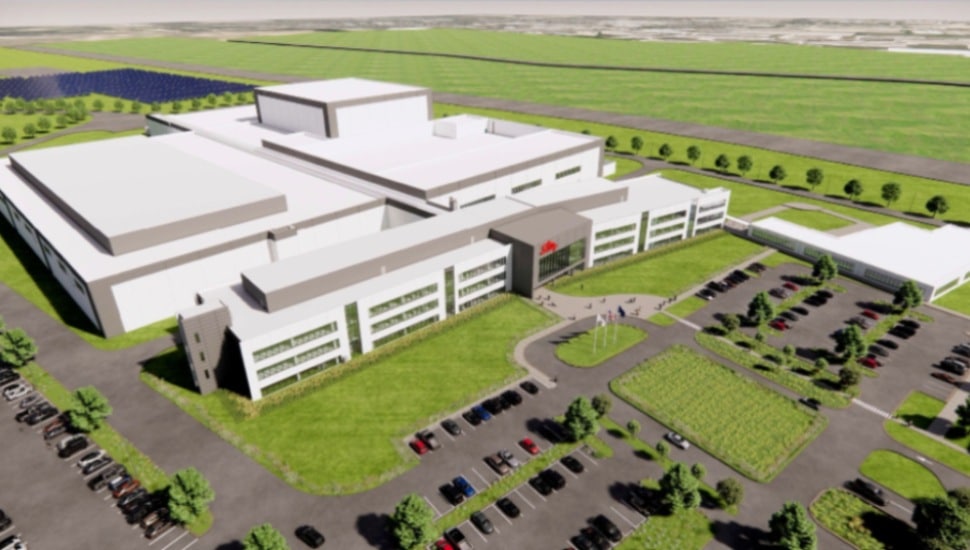 A rendering of Eli Lilly's new pharmaceutical plant being built in Upper Macungie Township.