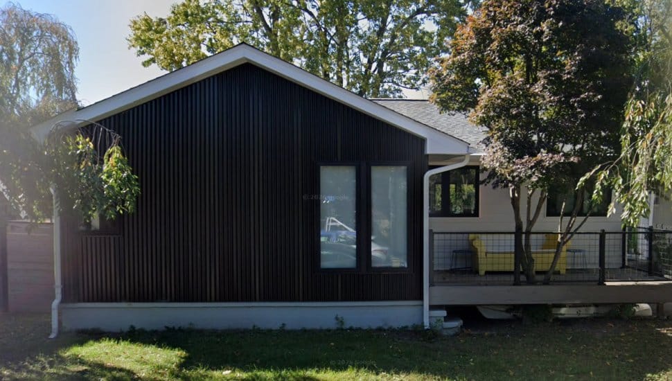 Exterior of Lauren Braun-Strumfels and Kyle Strumfels' Lambertville home.