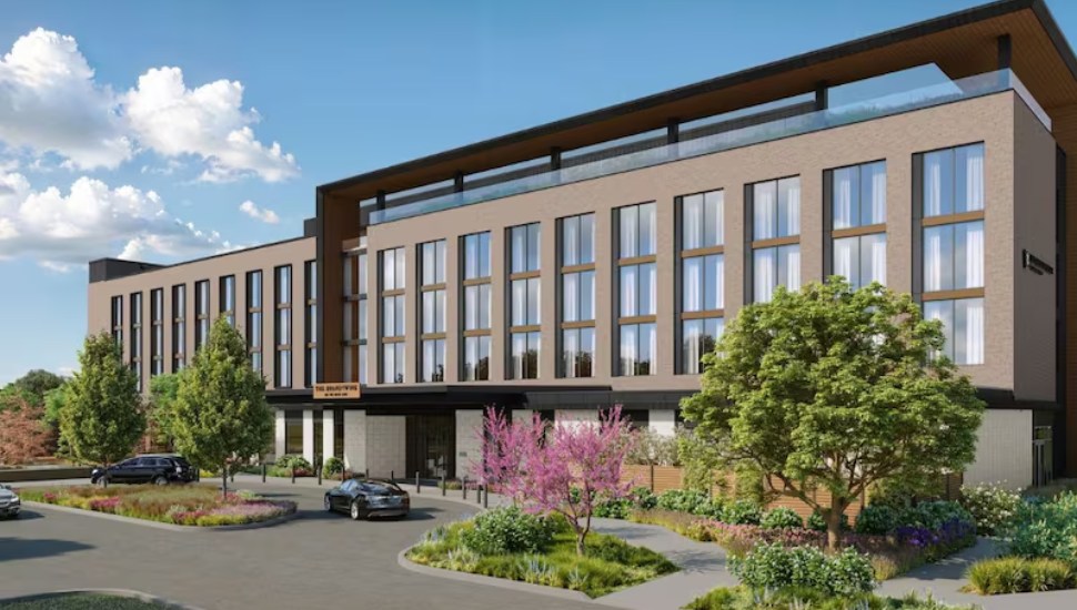 A rendering of The Brandywine, a new Marriott hotel being built in Radnor.