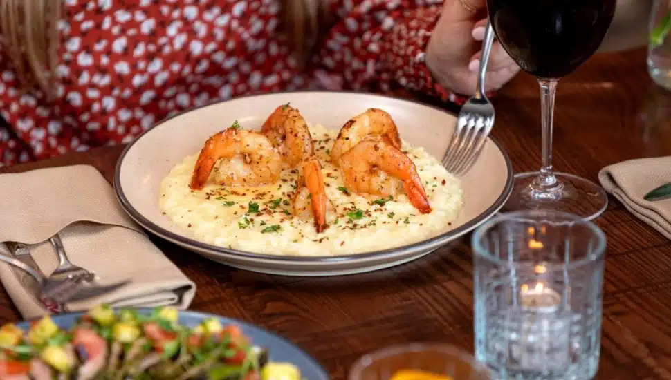 The shrimp scampi risotto at Napa Kitchen and Wine.