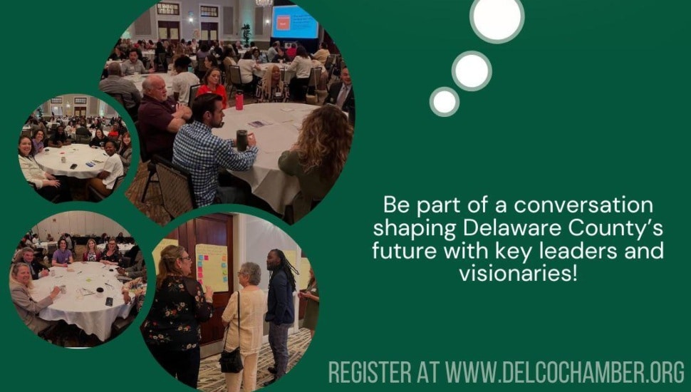 A flyer promoting the Delaware County Chamber of Commerce Imagine Delco event.