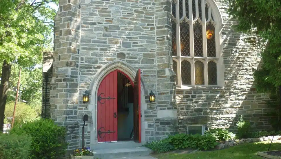 The outside of Campbell African Methodist Episcopal Church in Media.