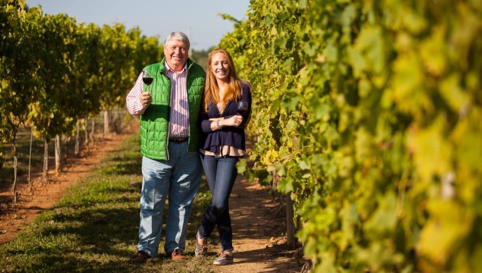 Penns Woods Winery founder Gino Razzi and daughter Carley Razzi, current president and co-owner.