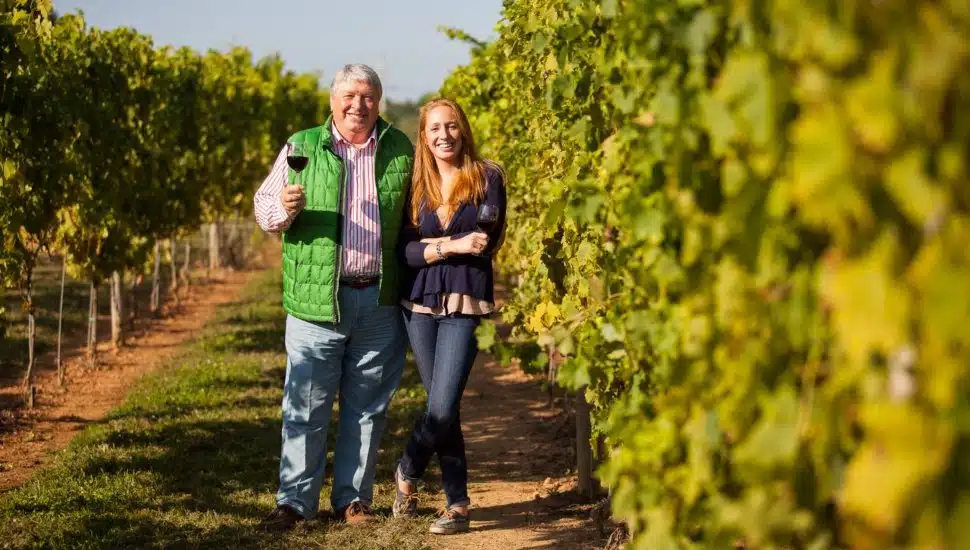 Penns Woods Winery founder Gino Razzi and daughter Carley Razzi, current president and co-owner.