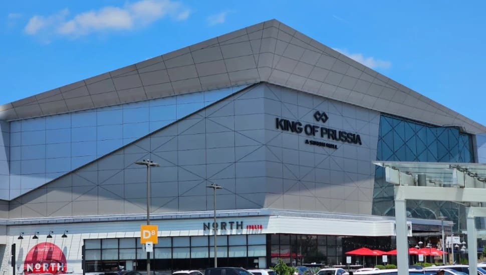 Outside of the King of Prussia Mall.