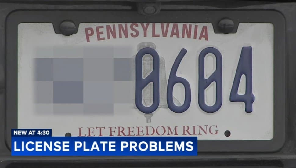 PA anniversary License Plate.