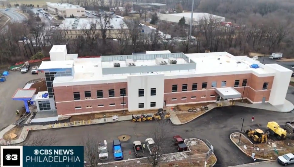 The Aston micro-hospital being built by ChristianCare is taking shape.