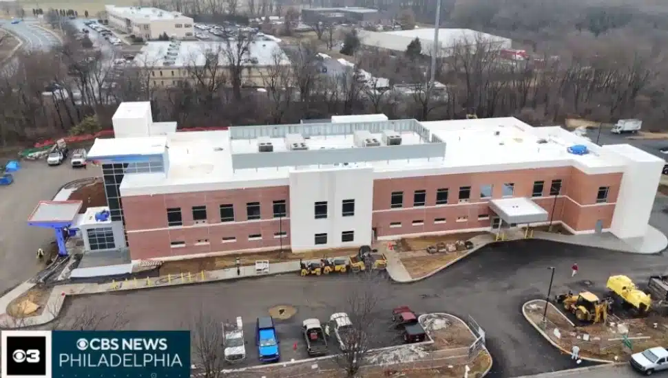 The Aston micro-hospital being built by ChristianCare is taking shape.