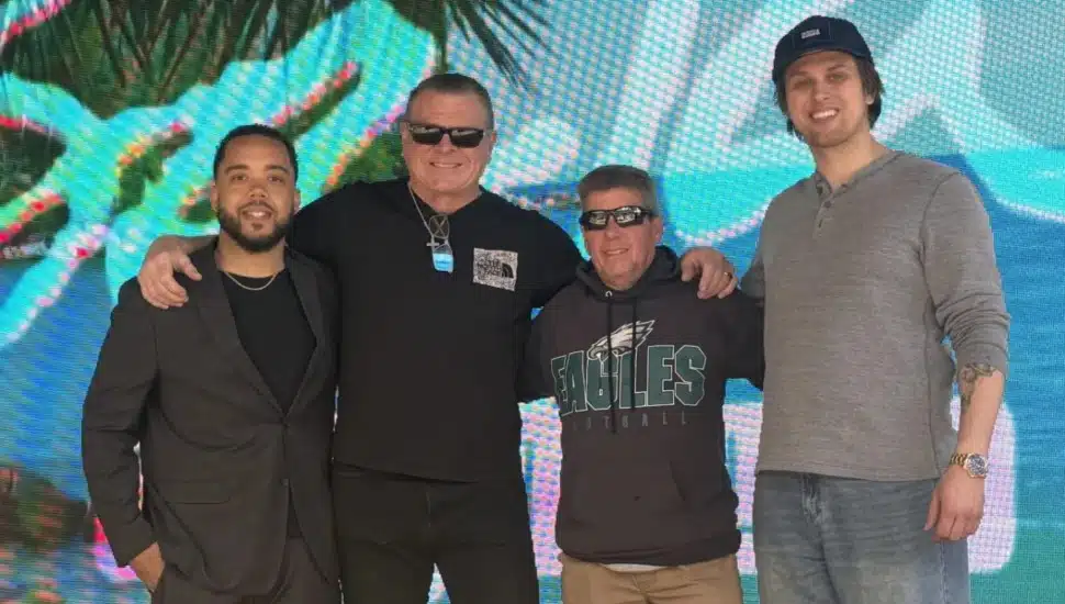 The management team at the newly opened Baja Beach Club Philadelphia are, from left, Michael Avery, general manager; Bill McKee, co-owner, CEO; Bryan McDonaugh, co-owner, president; and Tyler McKee, COO.