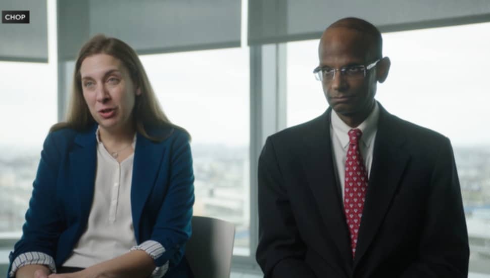 Doctors Rebecca Ahrens-Nicklas and Kiran Musunuru. Image via CHOP.