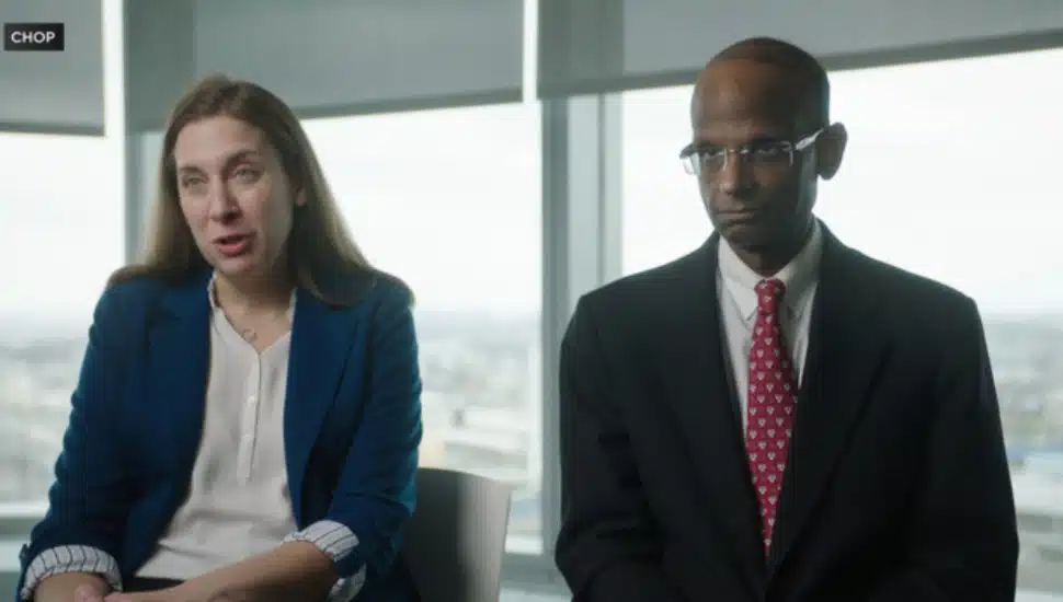 Doctors Rebecca Ahrens-Nicklas and Kiran Musunuru. Image via CHOP.