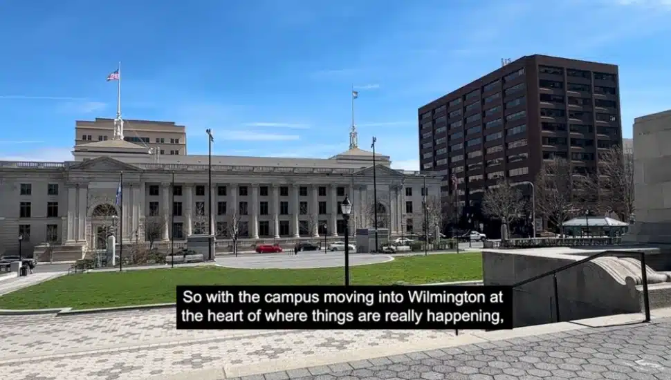 Downtown Wilmington at the location of new Widner University Delaware Law School.