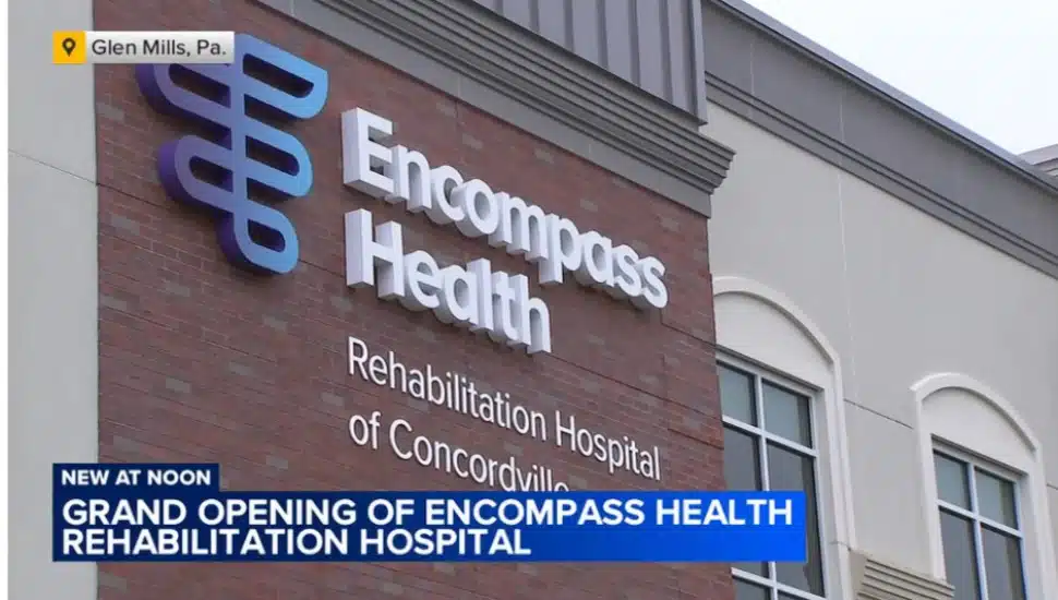 The new Encompass Health Concordville Rehabilitation Hospital.