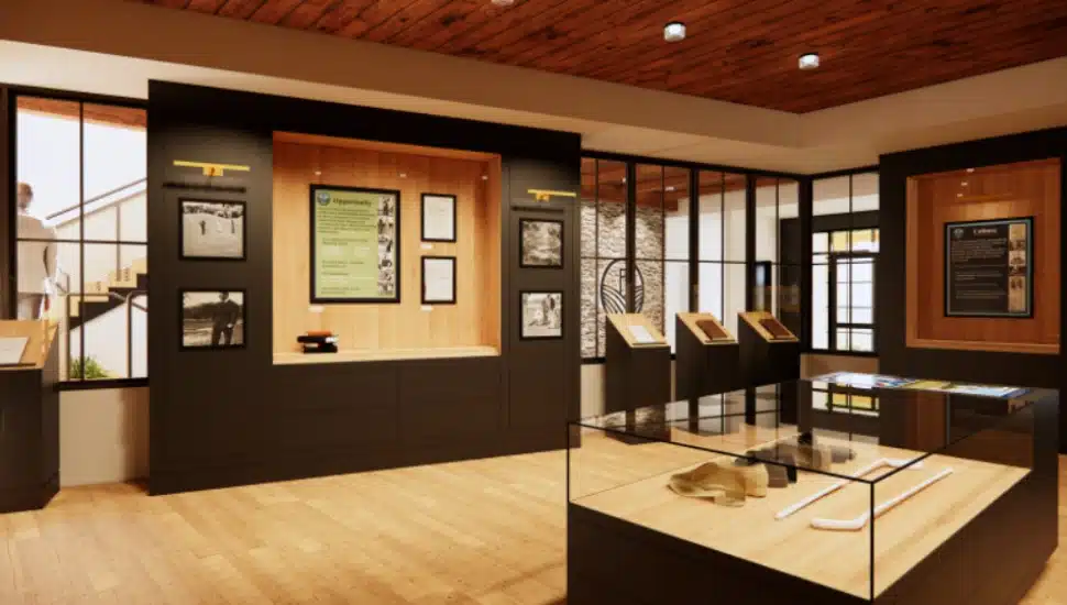 Part of the renovations at Cobbs Creek Golf Club and the new Lincoln Financial Center complex is the Heritage Center displaying the history of Cobbs Creek Golf Club.