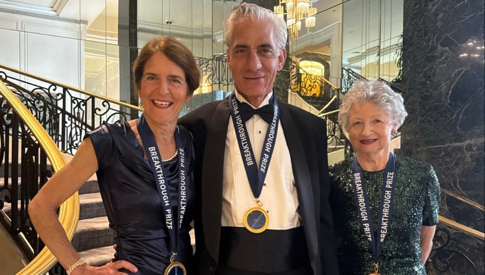 Jean Bennett (left), Al Maguire (center), and Katherine High (right).