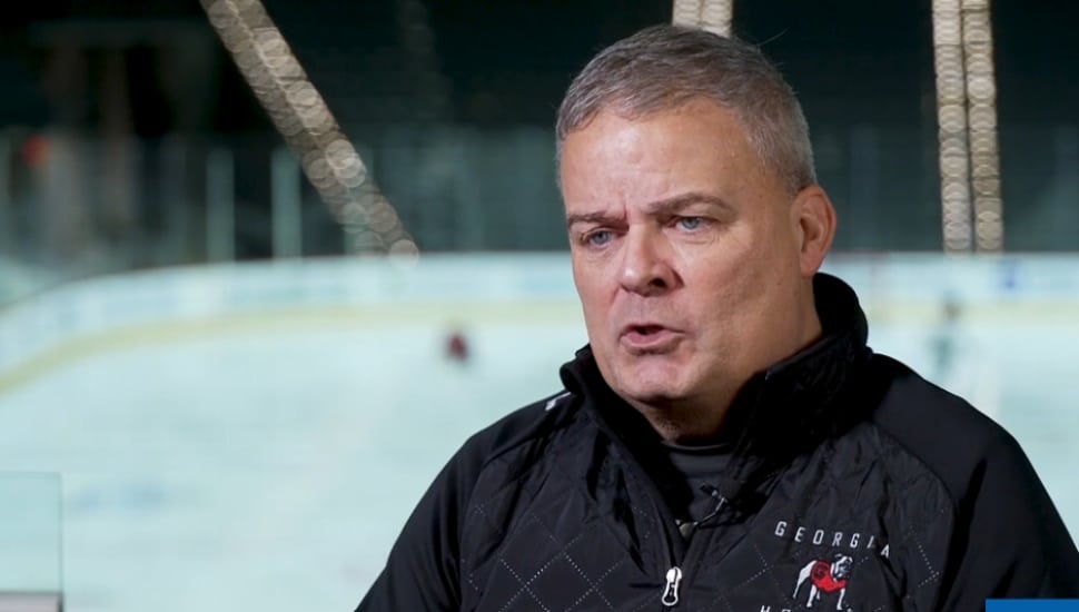 Aston native John Camp, head hockey coach at the University of Georgia.