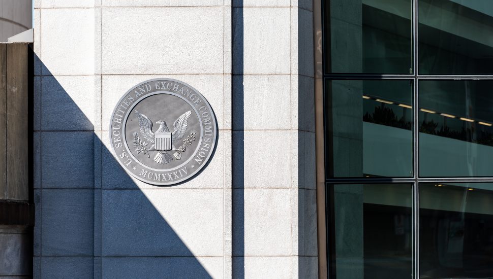 SEC plaque on building.