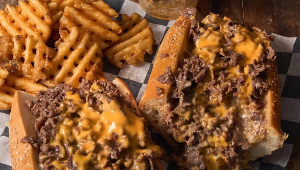 Cheesesteak and fries from Cleavers.