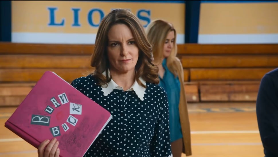 Tina Fey holding the Burn Book in the Mean Girls 2024 trailer.