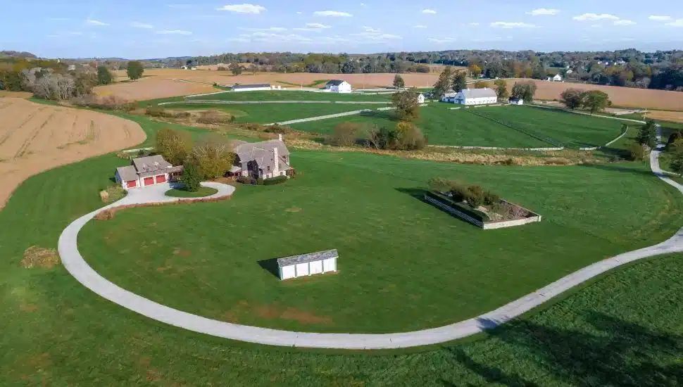 Aerial Crebilly Farm.