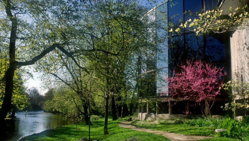 Brandywine Museum of Art exterior during spring.