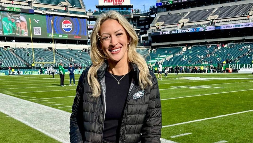 Devan Kaney on the turf at Lincoln Financial Field.