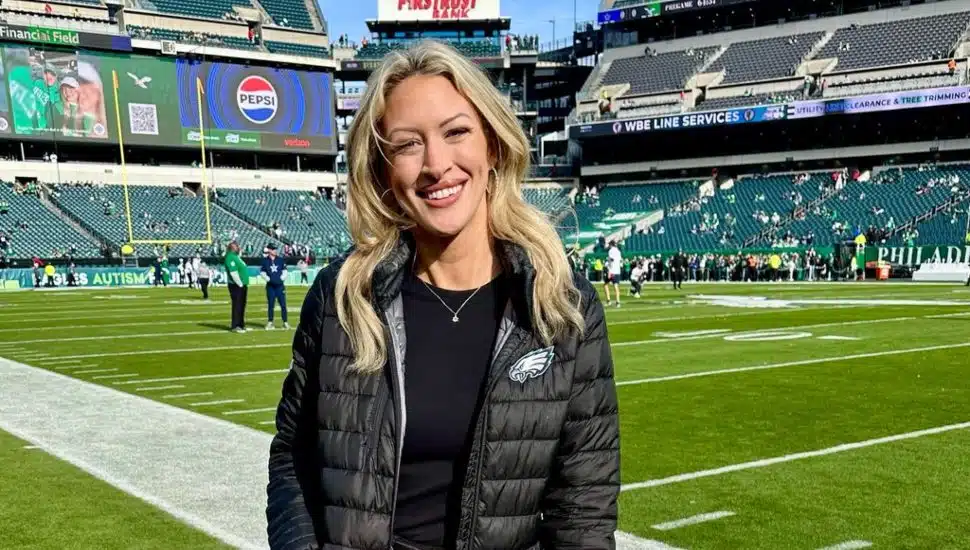 Devan Kaney on the turf at Lincoln Financial Field.