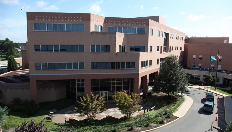 Exterior of the Crozer-Chester Medical Center in Upland.